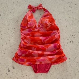 St. John | Pink Floral One Piece Swimsuit